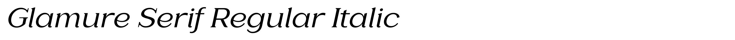 Glamure Serif Regular Italic